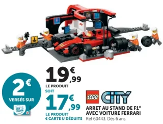 LEGO City Arrêt au stand de F1 avec voiture Ferrari