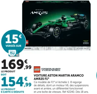 Voiture Lego Technic Aston Martin Aramco AMR25 F1®