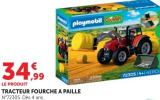 Tracteur Fourche à Paille Playmobil