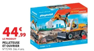 Pelleteuse et ouvrier Playmobil