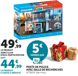 Poste de police avec salle de recherches Playmobil