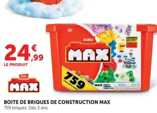 Boîte de briques de construction Max Zuru