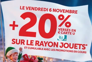 Rayon Jouets - 20% versés en Carte U
