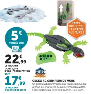 Gecko RC Grimpeur de Murs Hex Bots