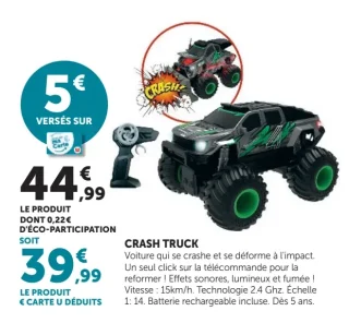 Voiture radiocommandée Crash Truck