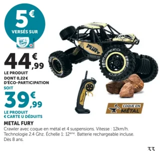 Crawler radiocommandé Metal Fury