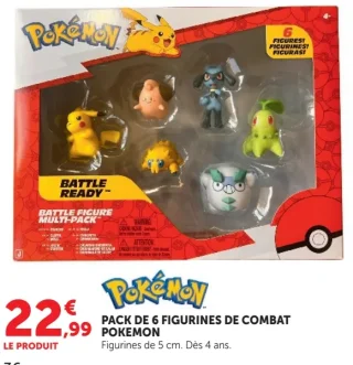 Pack de 6 figurines de combat Pokémon