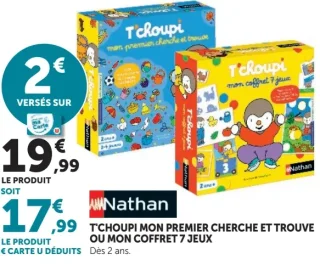 T'CHOUPI MON PREMIER CHERCHE ET TROUVE OU MON COFFRET 7 JEUX Nathan