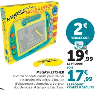 Megasketcher Facile à effacer