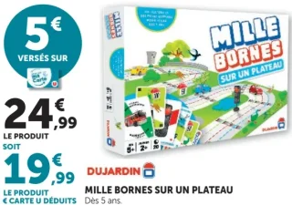 Mille Bornes sur un plateau Dujardin