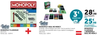 Jeu de société Monopoly Classique + Monopoly Deal No Mercy Hasbro Games
