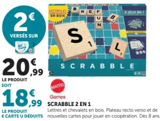 Scrabble 2 en 1 Mattel Games