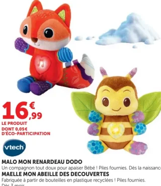 Malo mon renardeau dodo / Maelle mon abeille des decouvertes Vtech