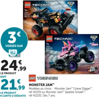 Monster Jam Monster Jam Grave Digger / Monster Jam Sparkle Smash Lego Technic