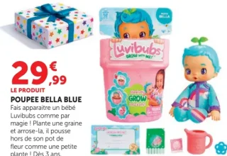 Poupée Bella Blue Luvibubs Grow with me!