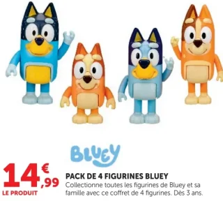 Pack de 4 figurines Bluey