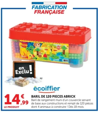 Baril de 120 pièces Abrick Écoiffier