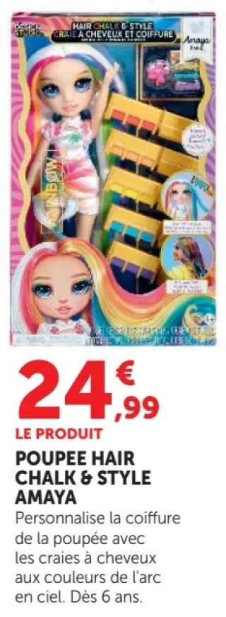 Poupée Hair Chalk & Style Amaya Rainbow High