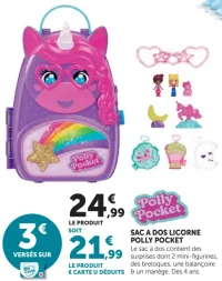 Sac à dos Licorne Polly Pocket