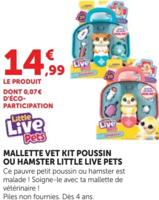 Mallette vet kit poussin ou hamster Little Live Pets