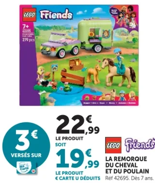 Lego Friends La remorque du cheval et du poulain