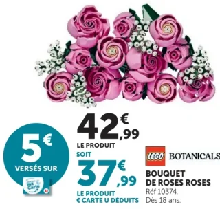 LEGO Botanicals Bouquet de roses roses