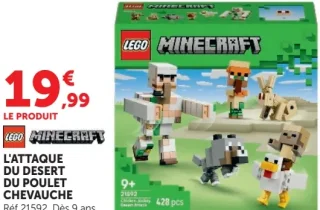 LEGO Minecraft L'attaque du désert du poulet chevauche