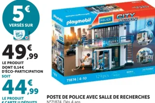 Playmobil Poste de police avec salle de recherches N°71874