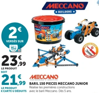 Baril 150 pièces Meccano Junior