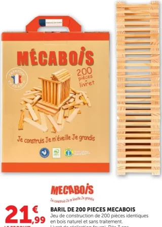 Baril de 200 pièces Mecabois