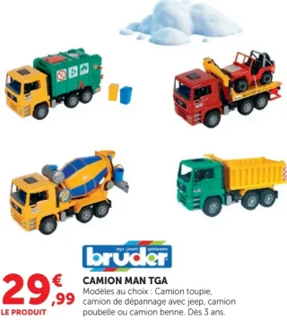 Bruder Camion MAN TGA toupie, dépannage, poubelle ou benne