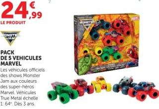 Pack de 5 véhicules Marvel Monster Jam