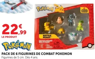 Pack de 6 figurines de combat Pokémon