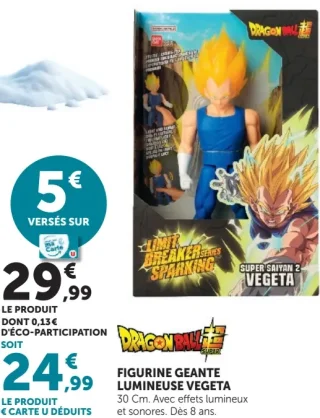 Figurine géante lumineuse Vegeta Dragon Ball Super