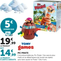 TOMY Games Jeu de société Pic Pirate