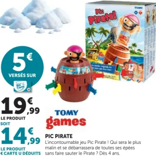 TOMY Games Jeu de société Pic Pirate