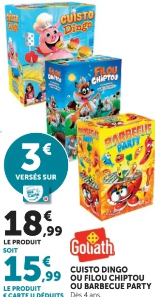 Goliath Jeu de société Cuisto Dingo ou Filou Chiptou ou Barbecue Party
