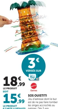 Mattel Games Jeu d'adresse SOS Ouistiti