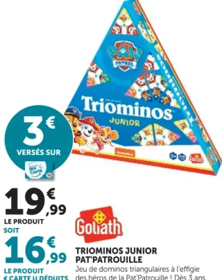 Jeu de dominos Triominos Junior Pat'Patrouille Goliath