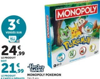 Jeu de société Monopoly Pokemon Hasbro Games
