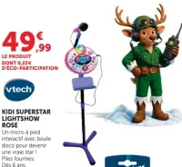 Micro à pied interactif Kidi Superstar Lightshow Rose Vtech