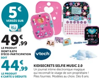 Journal intime électronique Kidisecrets Selfie Music 2.0 Vtech