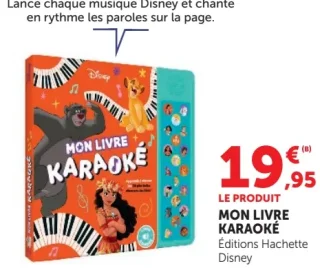 Mon livre karaoké Disney Éditions Hachette Disney