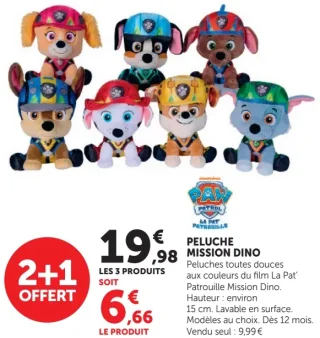 Peluche Mission Dino Paw Patrol