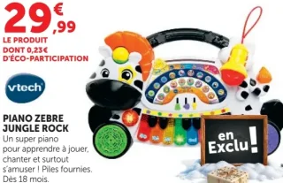 PIANO ZEBRE JUNGLE ROCK Vtech