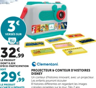 Projecteur & conteur d'histoires Disney Clementoni
