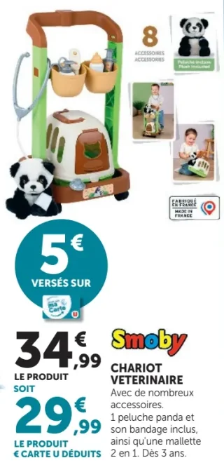 Smoby Chariot Vétérinaire