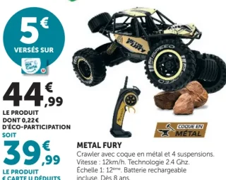 Crawler radiocommandé Metal Fury