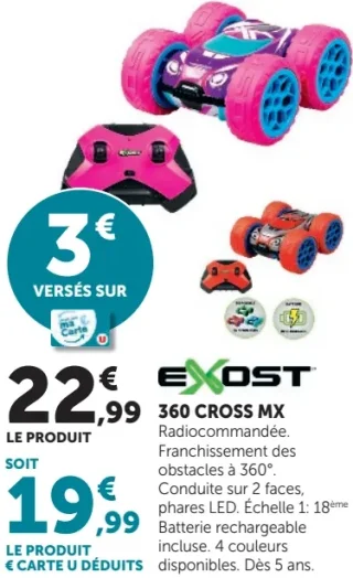 Voiture radiocommandée Exost 360 Cross MX