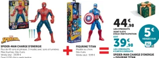 Marvel Spider-Man Charge d'Énergie + Figurine Titan